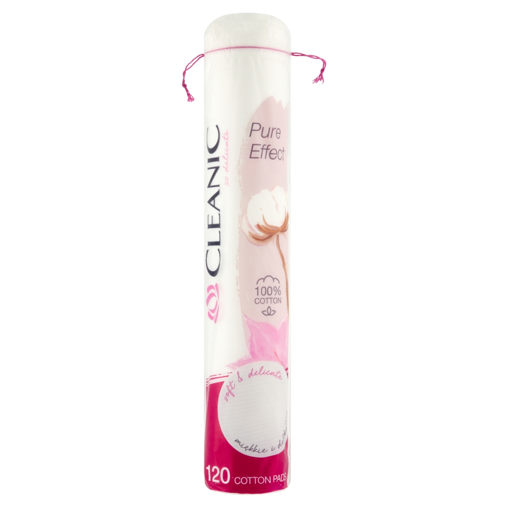 CLEANIC PURE EFFECT Płatki kosmetyczne okrągłe 120 szt.