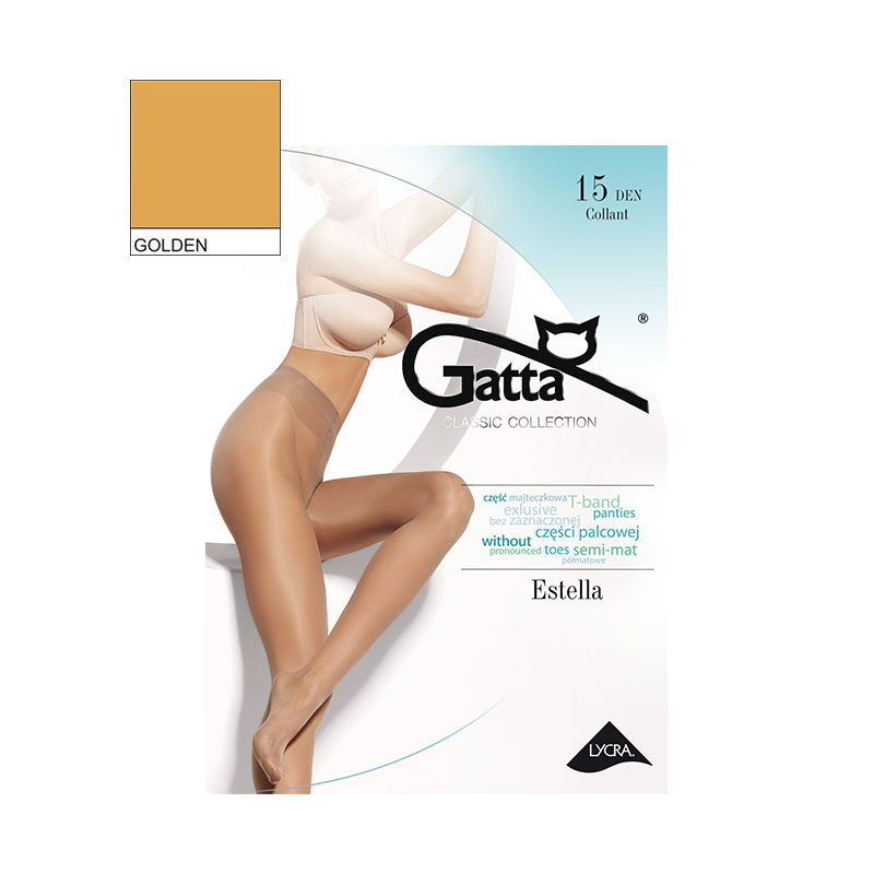 GATTA ESTELLA LYCRA Rajstopy półmatowe 15 den Golden 4-L 1 szt.