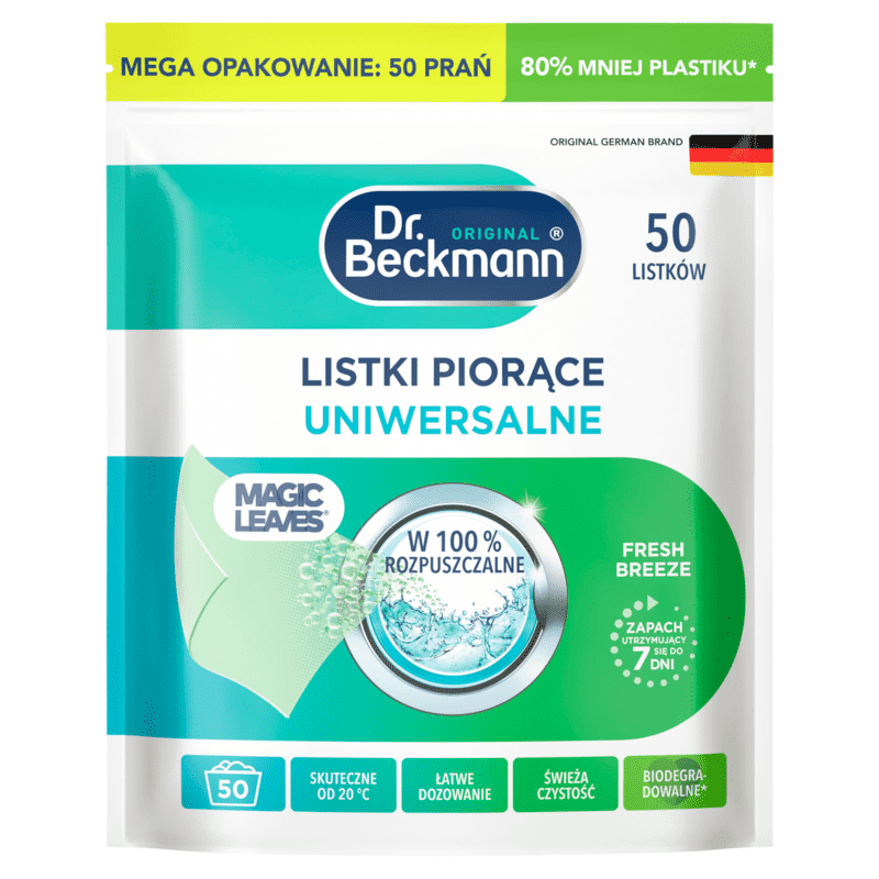 DR. BECKAMANN Listki piorące uniwersalne Fresh Breeze 50 szt.