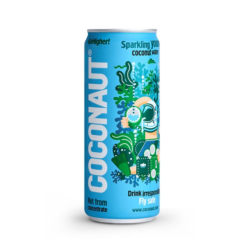 COCONAUT Gazowana woda kokosowa z młodego kokosa 320 ml