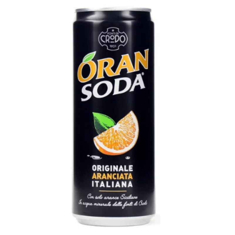 FONTI DI CRODO ORAN SODA Napój gazowany o smaku pomarańczowym 330 ml