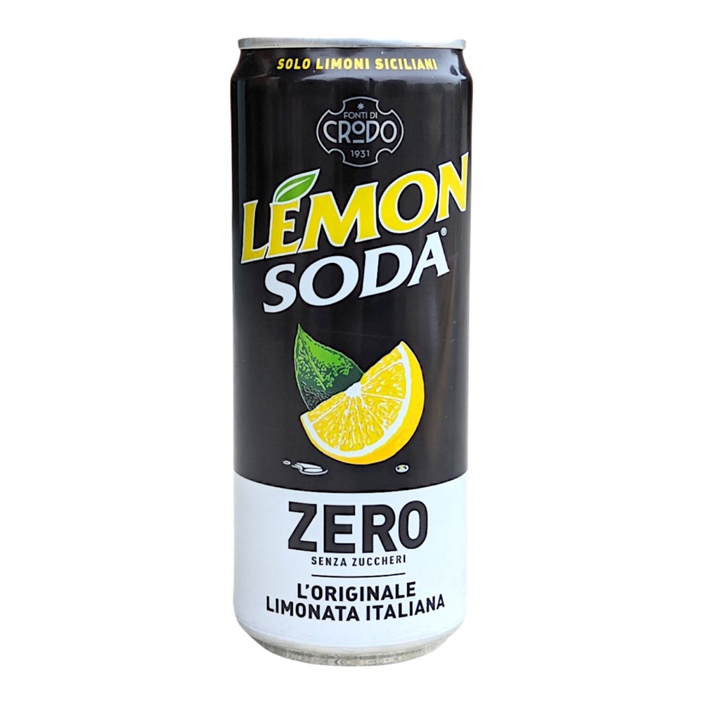 FONTI DI CRODO LEMON SODA Napój gazowany o smaku cytrynowym Zero 330 ml