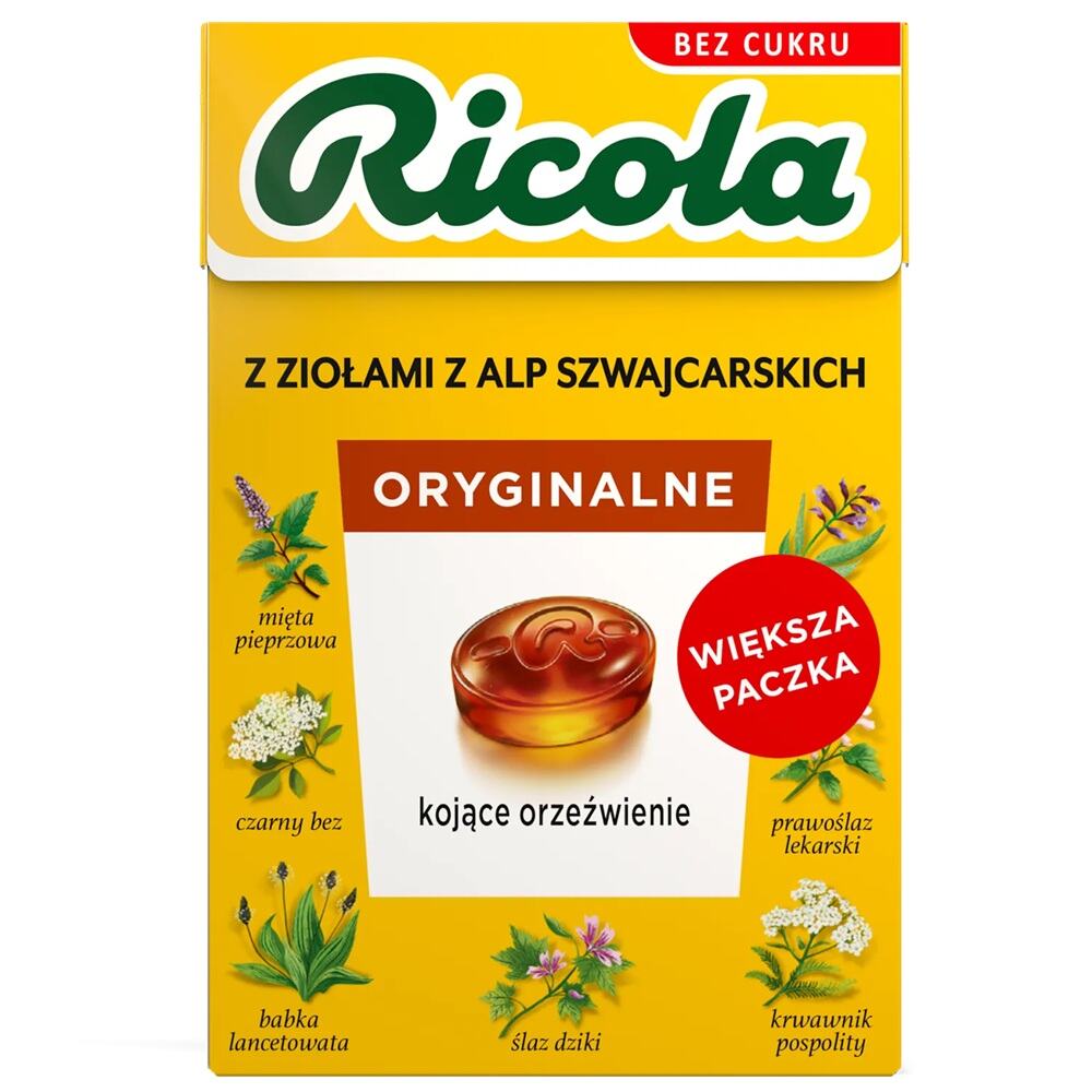 RICOLA Cukierki ziołowe Oryginalne 40 g