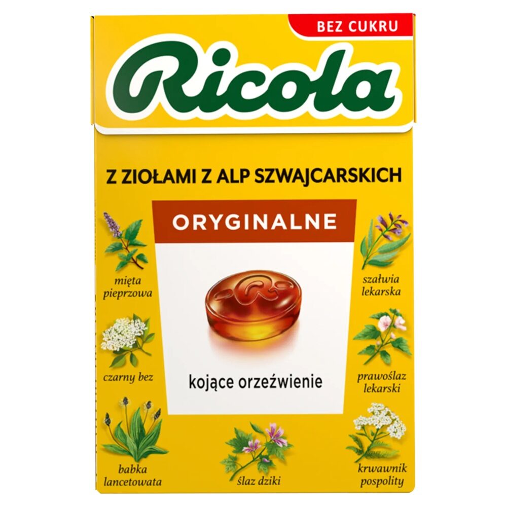 RICOLA Cukierki ziołowe Oryginalne 27,5 g