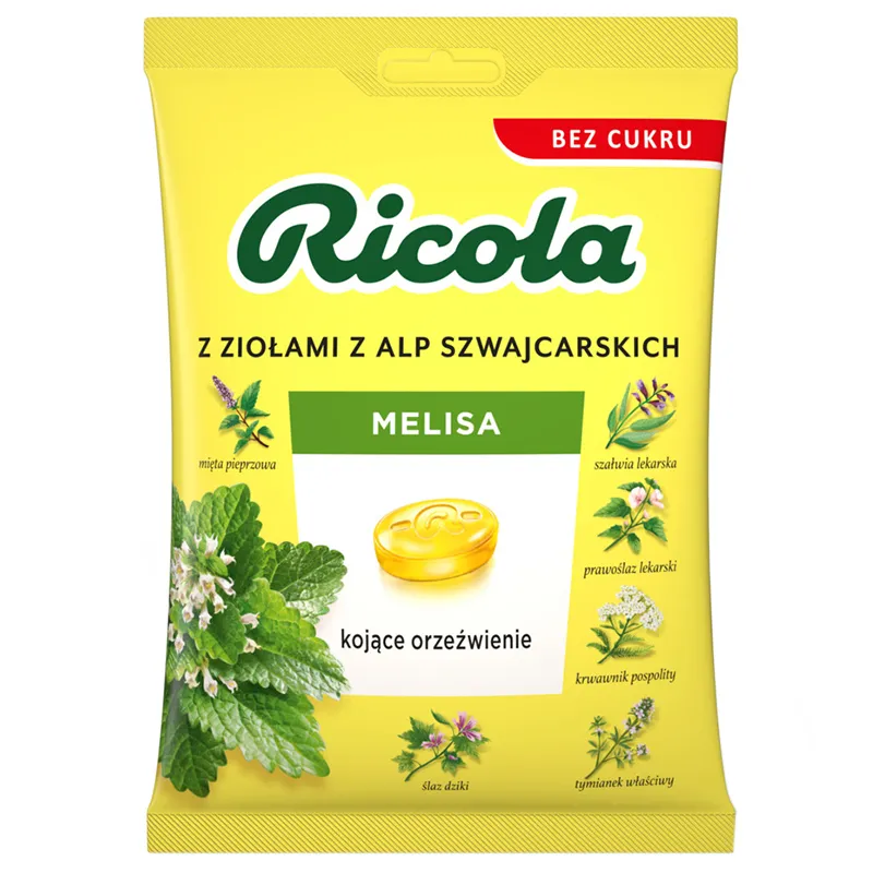 RICOLA Cukierki ziołowe Melisa 68 g