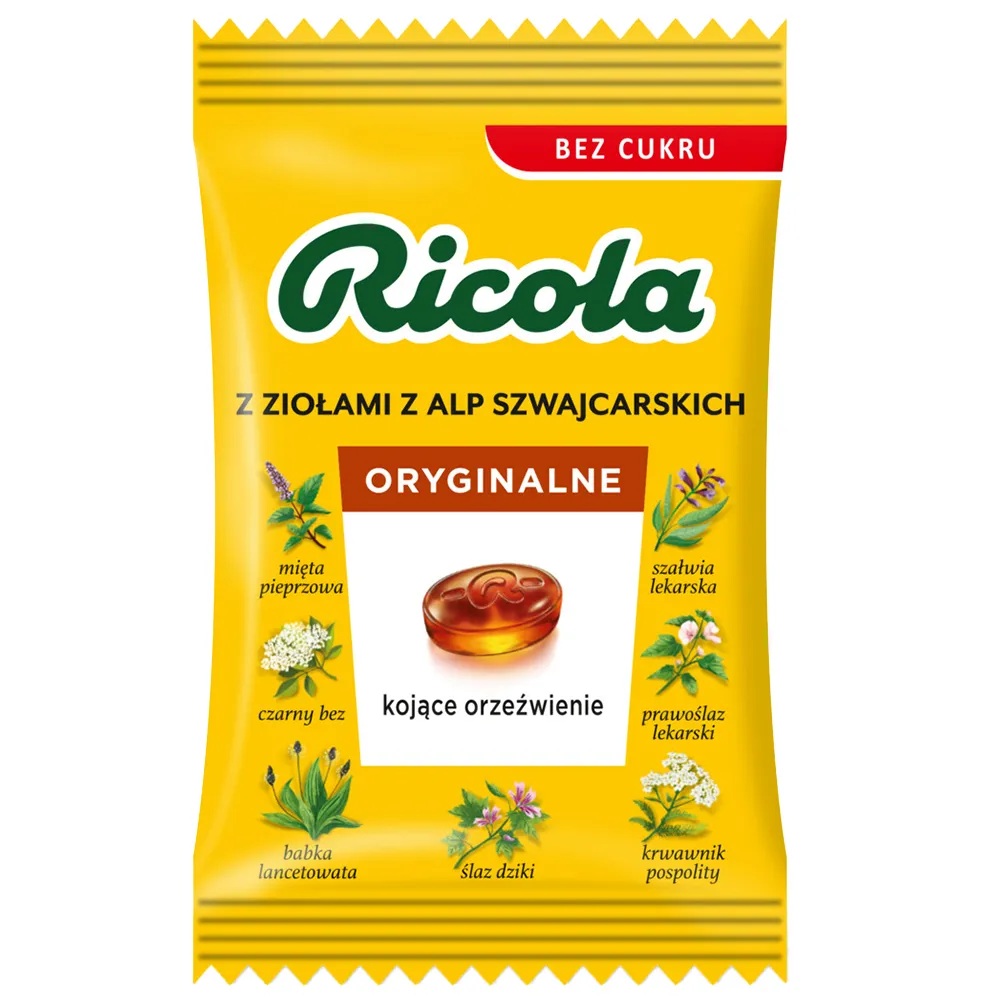 RICOLA Cukierki ziołowe Oryginalne 68 g