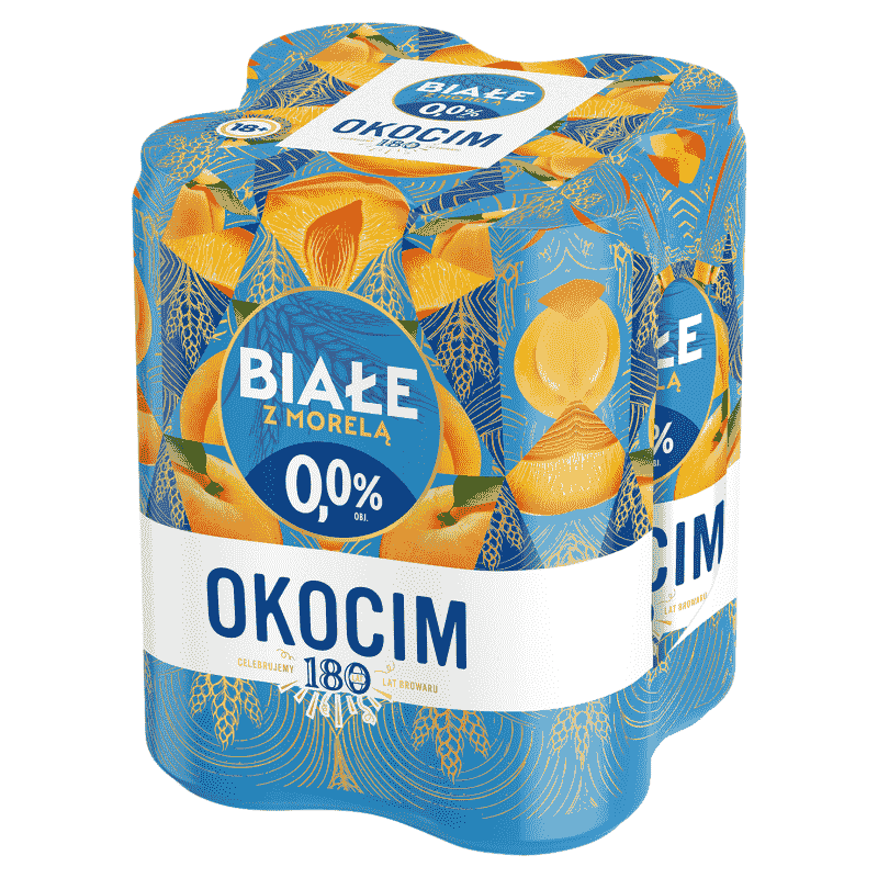 OKOCIM Piwo białe bezalkoholowe z morelą 4x500 ml