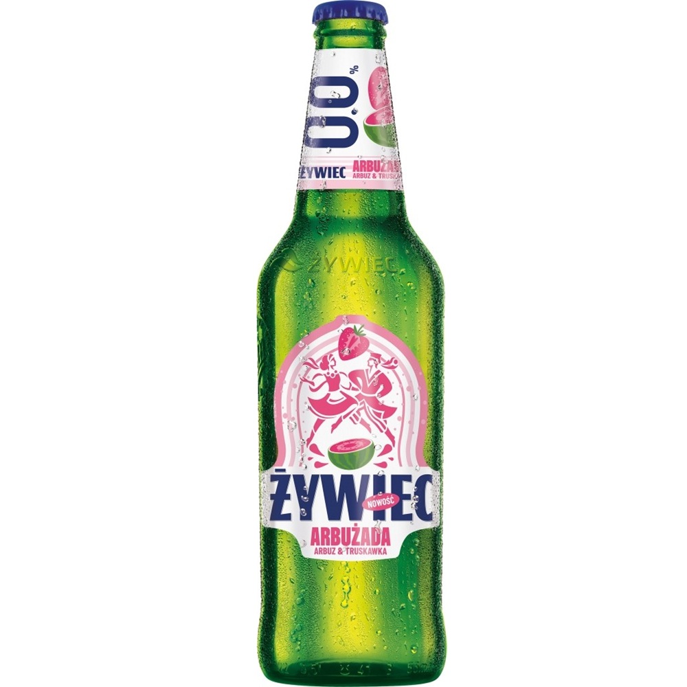 ŻYWIEC ARBUŻADA Piwo bezalkoholowe arbuz z truskawką butelka 500 ml