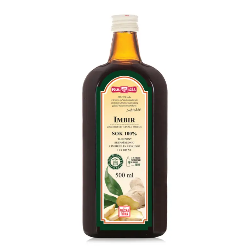 POLSKA RÓŻA Sok z imbiru i cytryny NFC 500 ml