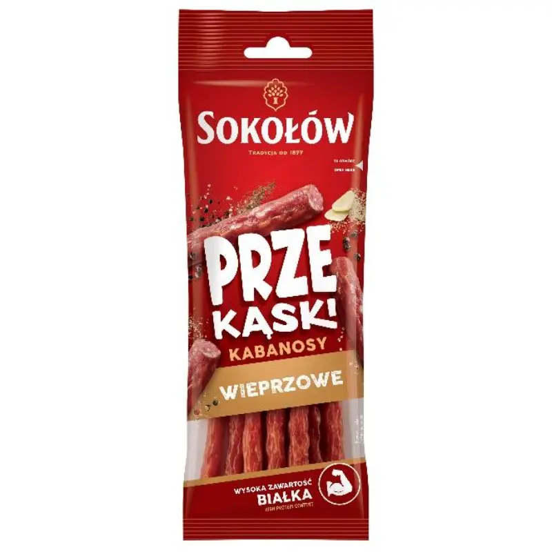 SOKOŁÓW Kabanosy wieprzowe 80 g