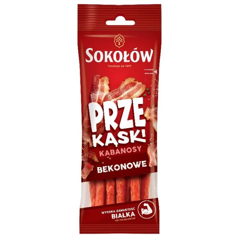 SOKOŁÓW Kabanosy bekonowe 80 g