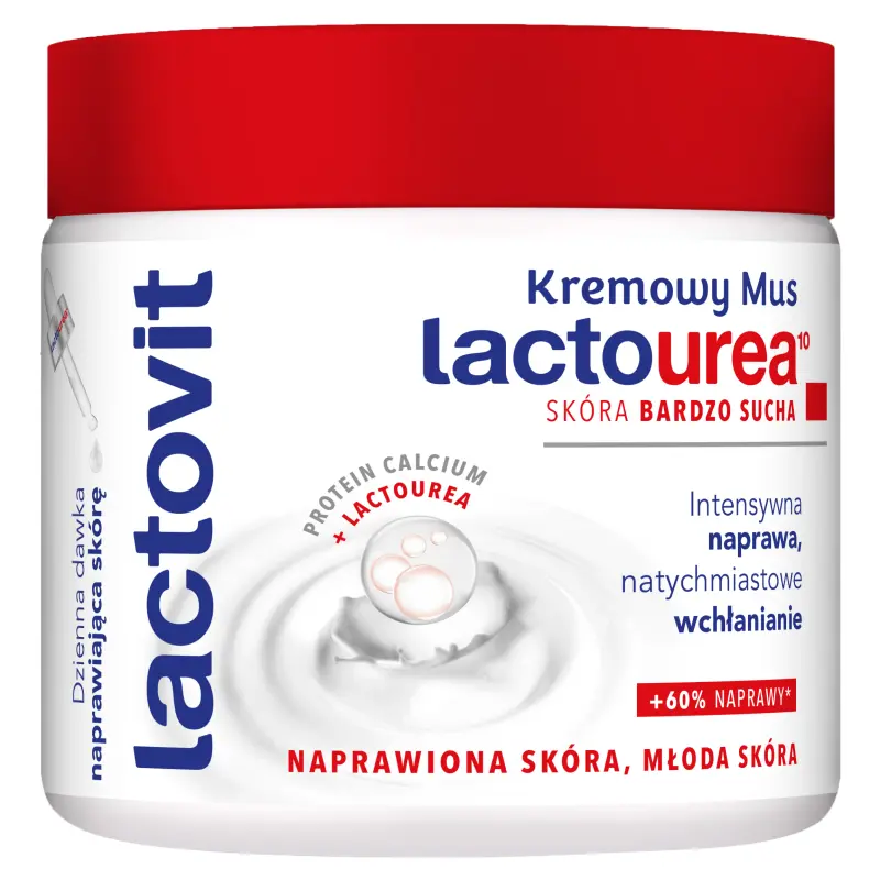 LACTOVIT LACTOUREA Kremowy mus skóra bardzo sucha 400 ml