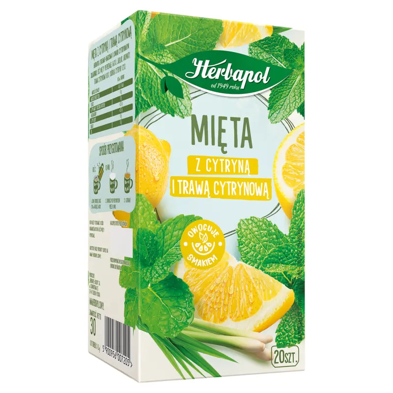 HERBAPOL Mięta z cytryną i trawą cytrynową 20 szt. 30 g